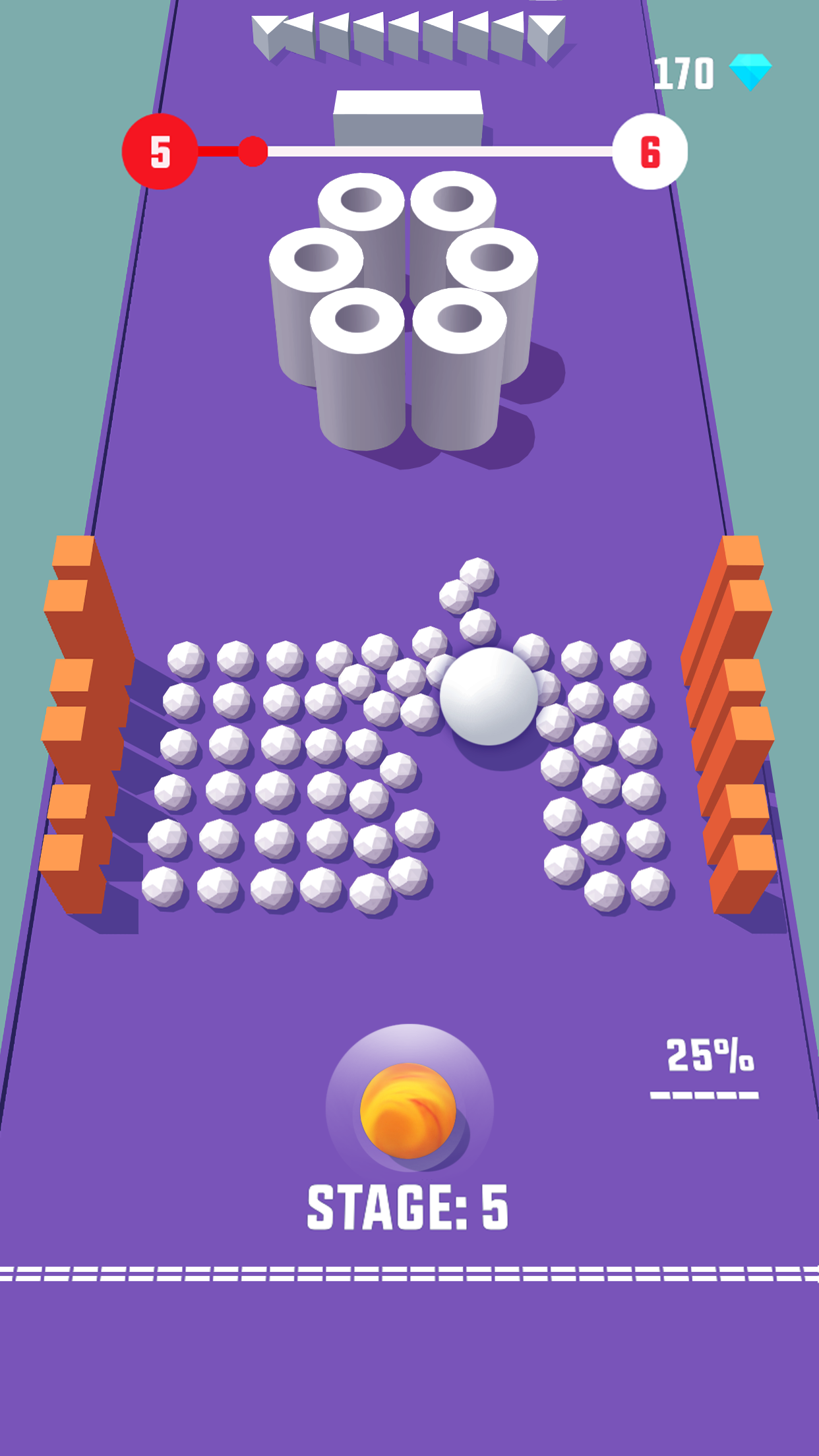 Color Push - Protect the ball 3D! Game Screenshot