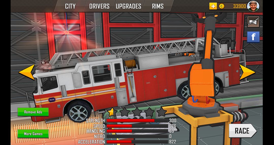 Fire Truck Racer: Chicago 3D screenshot game