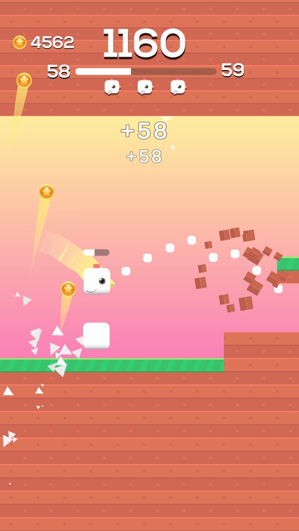 Square Bird - Flappy Chicken ภาพหน้าจอเกม