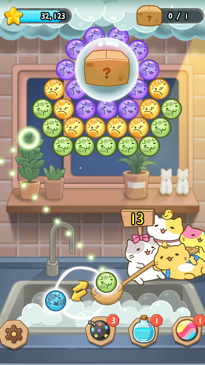 MitchiriNeko Bubble: Shooter Game Screenshot