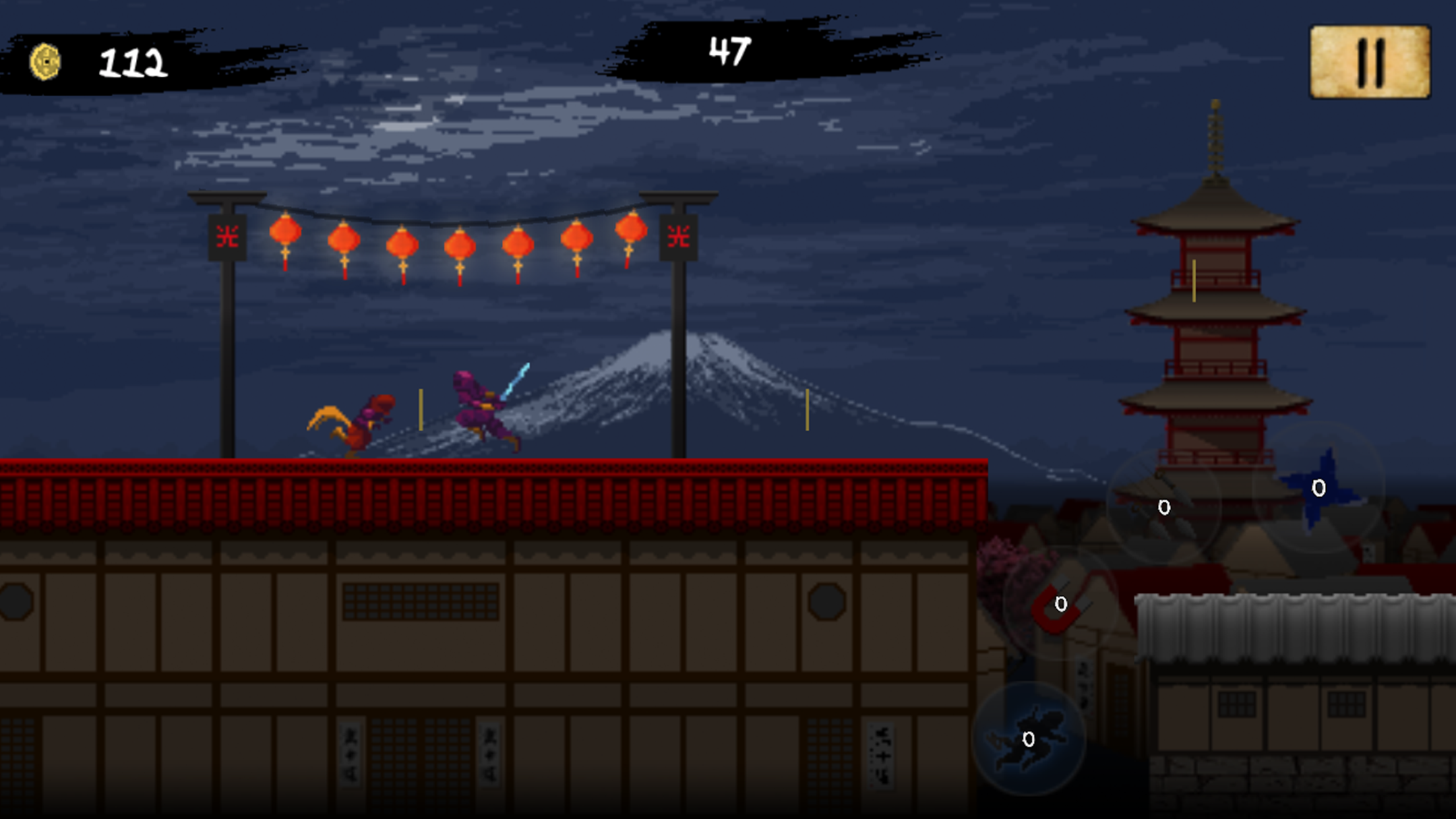 Ninja Scroller - The Awakening Game Screenshot