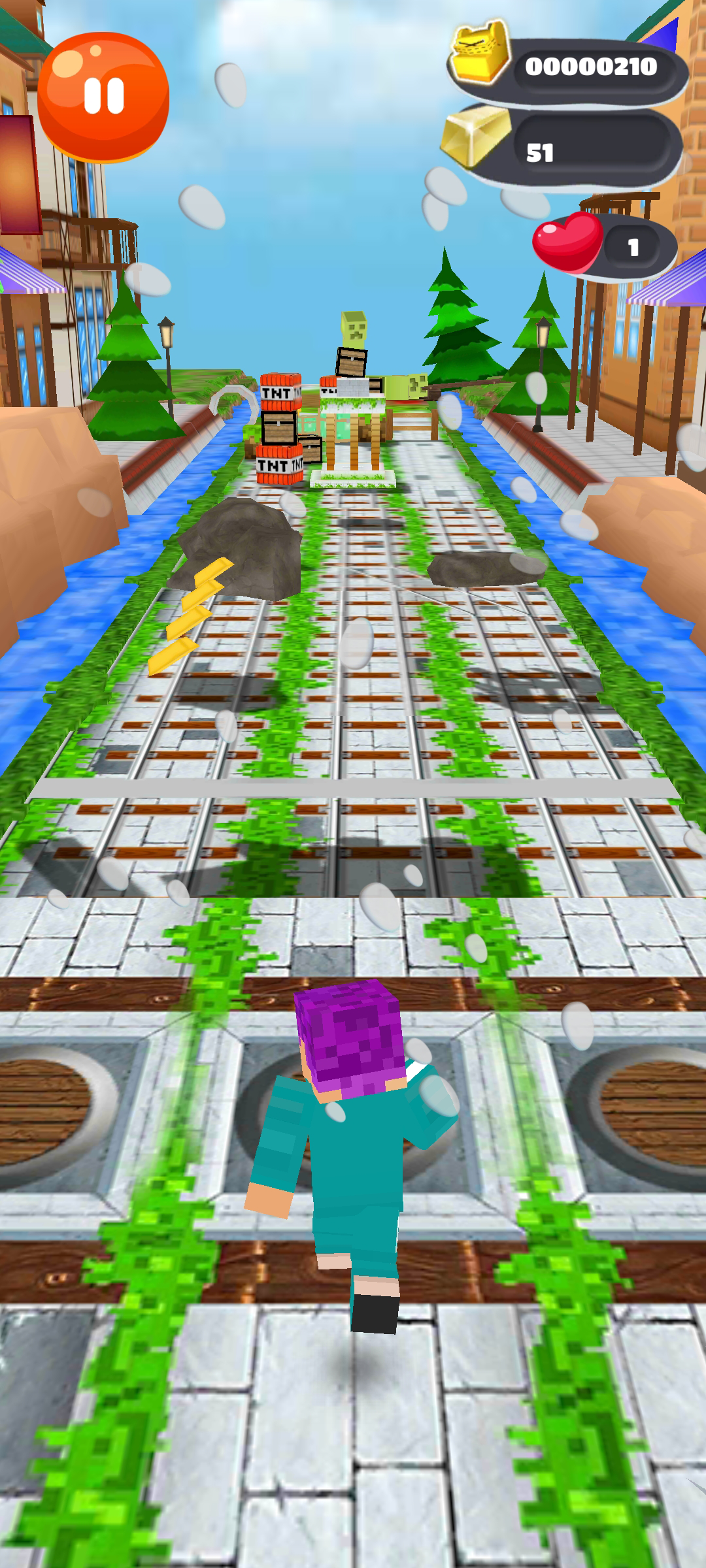 Thanos Craft: Survival Run Game Screenshot