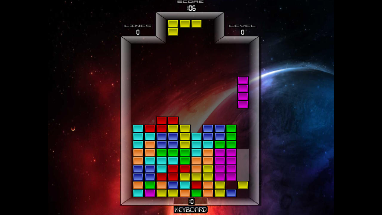Screenshot of "T-Crisis 4 110% A.I. Turbo Remix™" Tetris