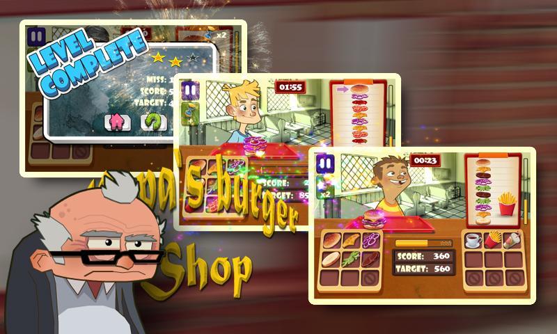 Screenshot of Papa's Burger Shop