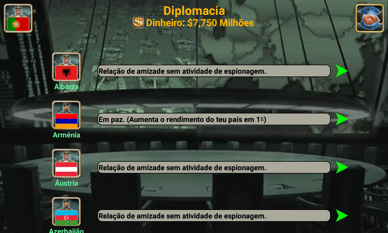 Captura de Tela do Jogo Império Europa