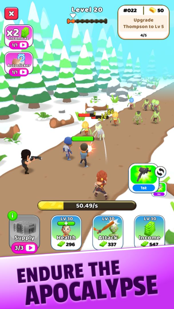 Screenshot of Survivor Idle Run: Z-RPG