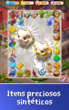 Captura de Tela do Jogo Merge Farm Life: Mansion Decor