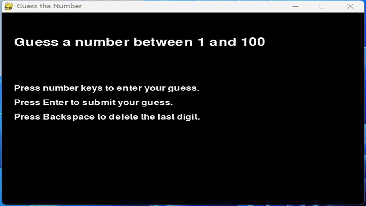 Mini Game：Guess numbers Game Screenshot