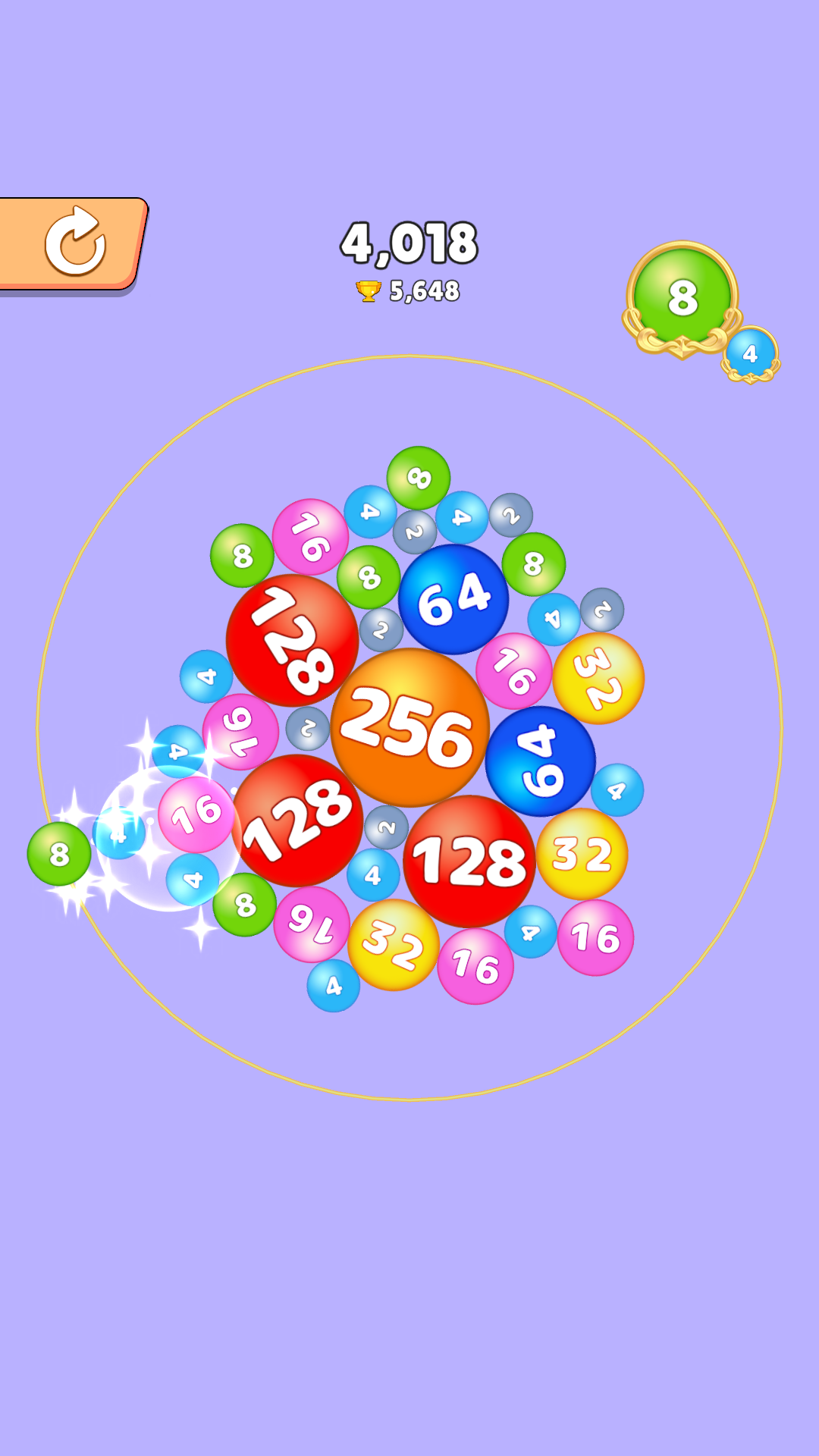 Cuplikan Layar Game Cluster Ball 2048