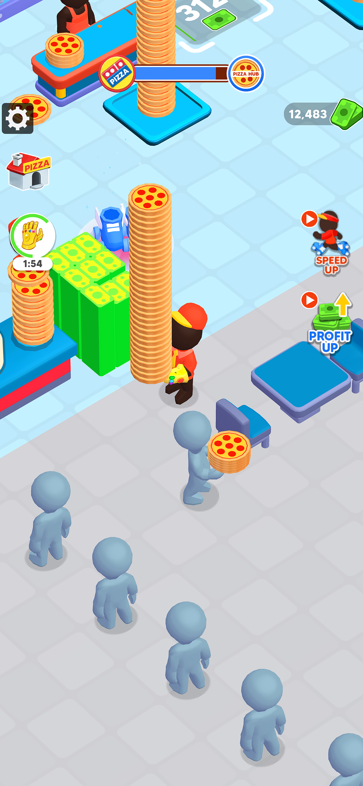 Screenshot of Idle Pizza Shop: Pizza Games