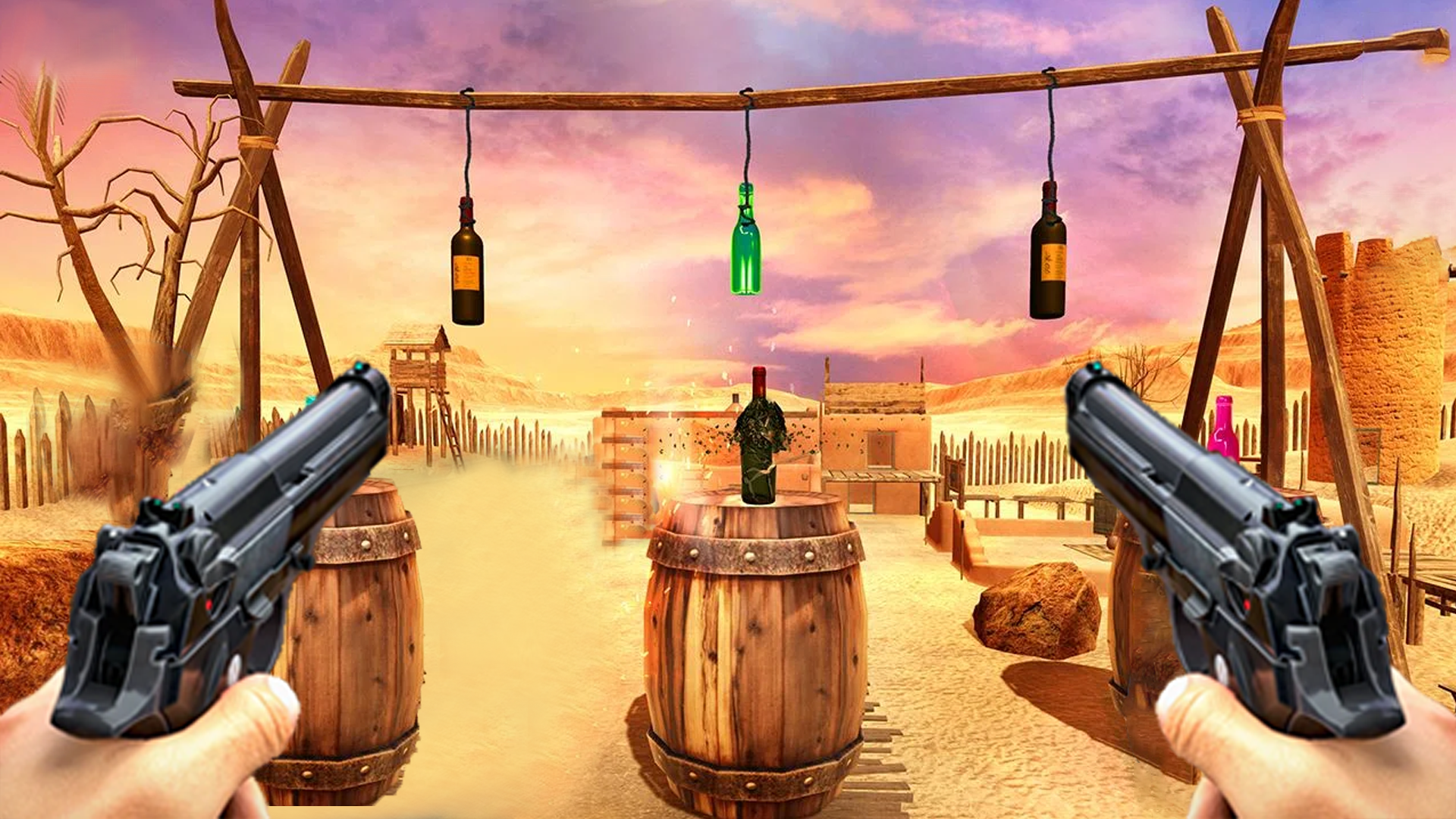 Bottle target shooting sale game