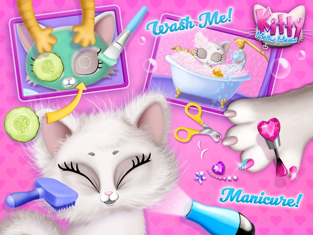 Kitty Meow Meow - My Cute Cat Day Care & Fun 게임 스크린 샷