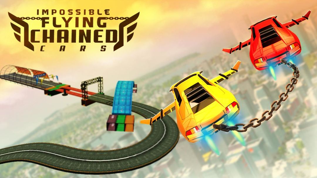 Screenshot of Impossible Flying Chained Car Games