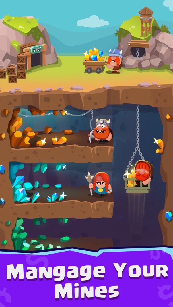 Tiny Dwarfs - 아이들 클릭커 게임 스크린 샷