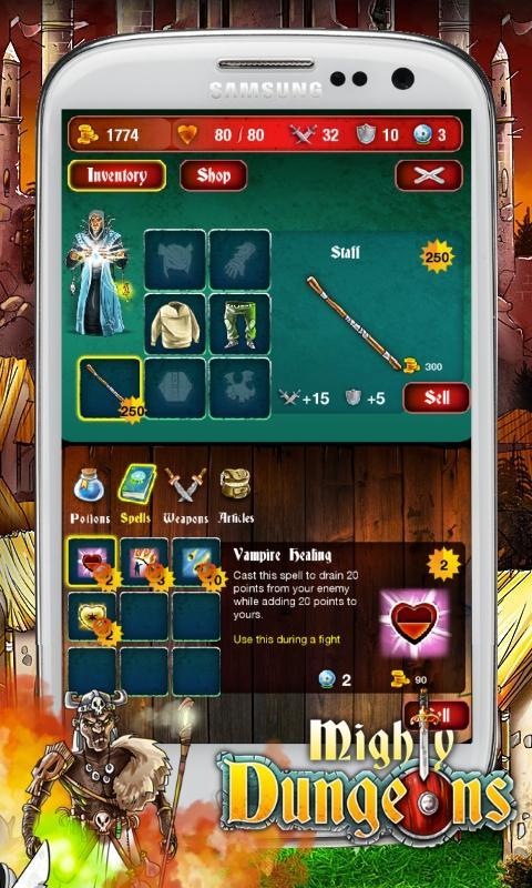 Mighty Dungeons ゲームのスクリーンショット