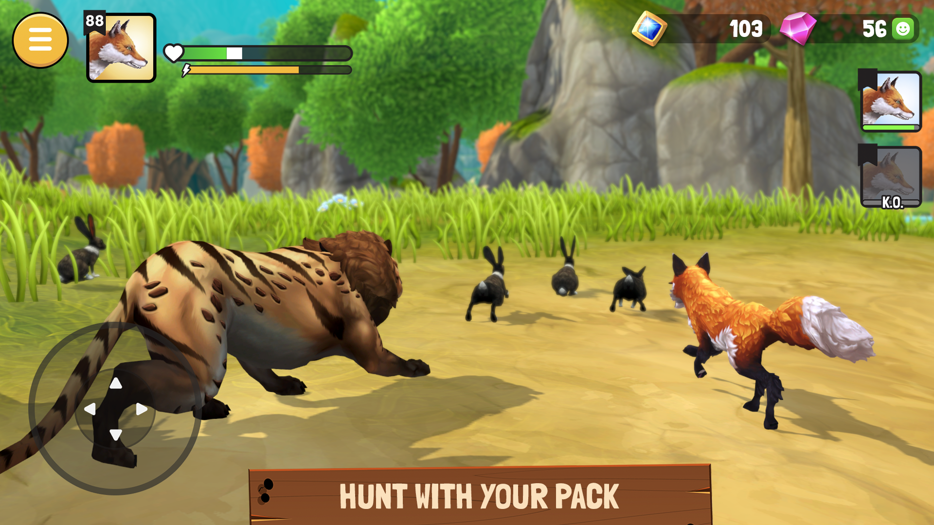 Animal Kingdoms: Wolf Sim MMO Game Screenshot