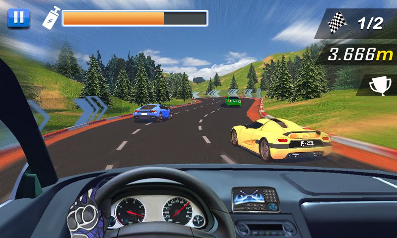 Racing In Car screenshot game