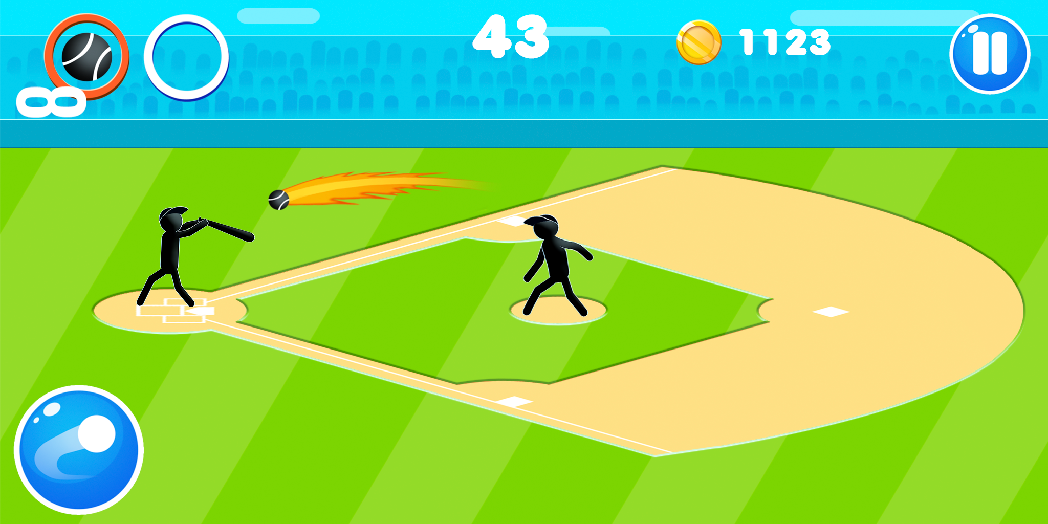 Stickman Baseball 遊戲截圖