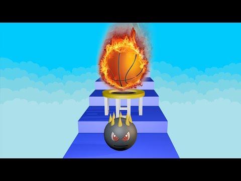 Screenshot dari video 3D Dunk Stairs - Trampoline Hoop Basket Ball