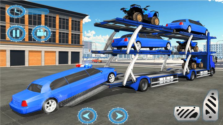 Screenshot 1 of US Police limousine Car Quad Bike Transporter Game 1.6