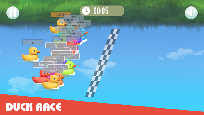 Screenshot of Duck Race: Name Picker