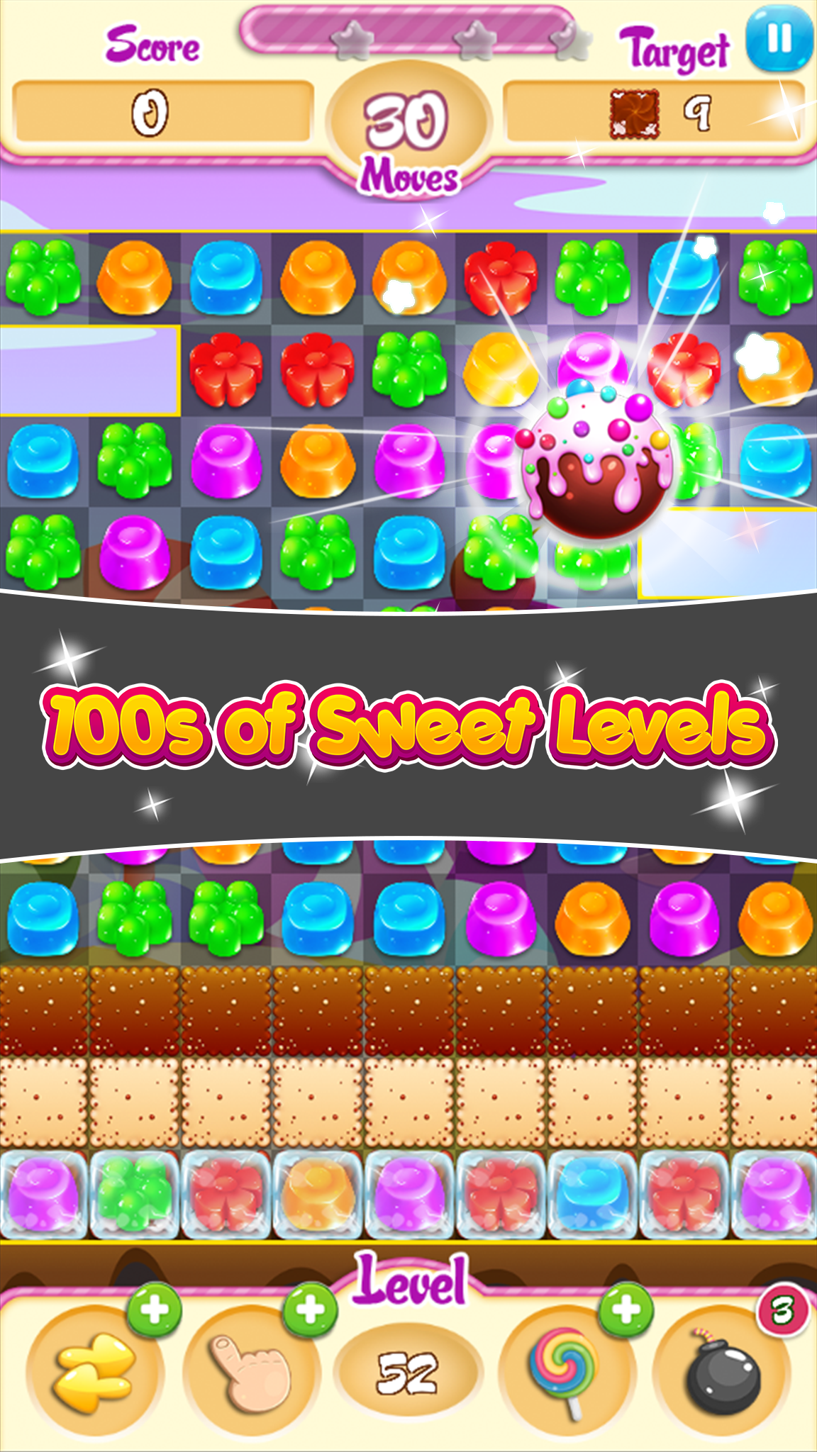 Screenshot 1 of Jelly Crush: Match-3-Puzzle 1.1