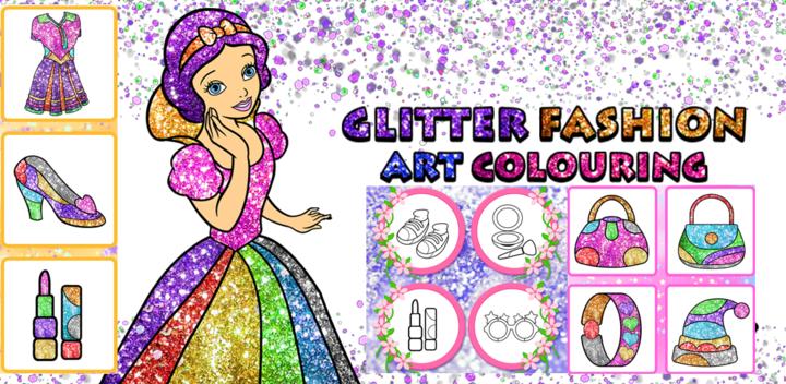 Banner of Glitter Fashion Artwork Girls Beauty Coloring Book 1.1