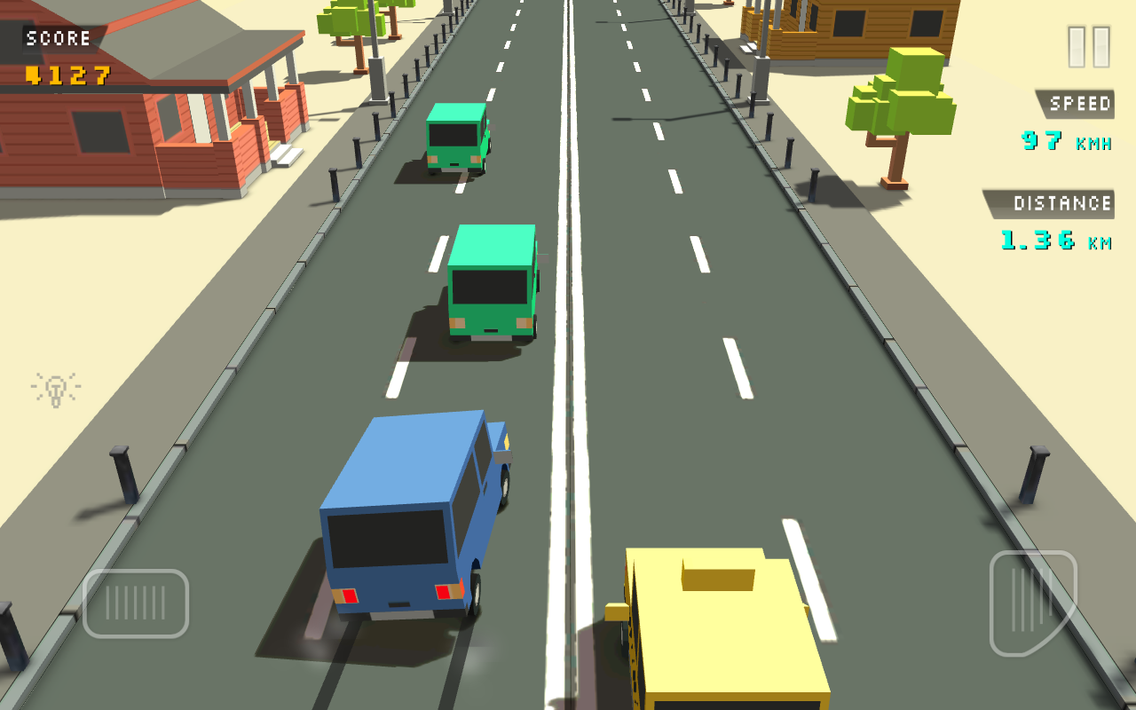 Blocky Traffic Racer Game Screenshot