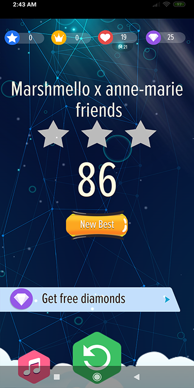 Marshmello Piano Tiles Game Screenshot