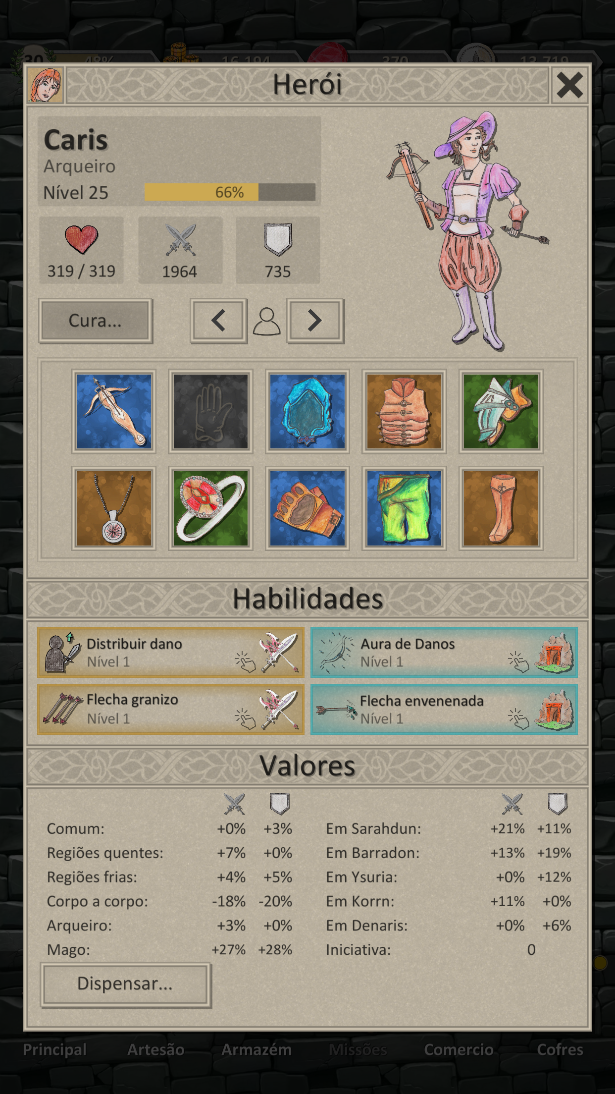 Captura de Tela do Jogo Heroes and Merchants RPG