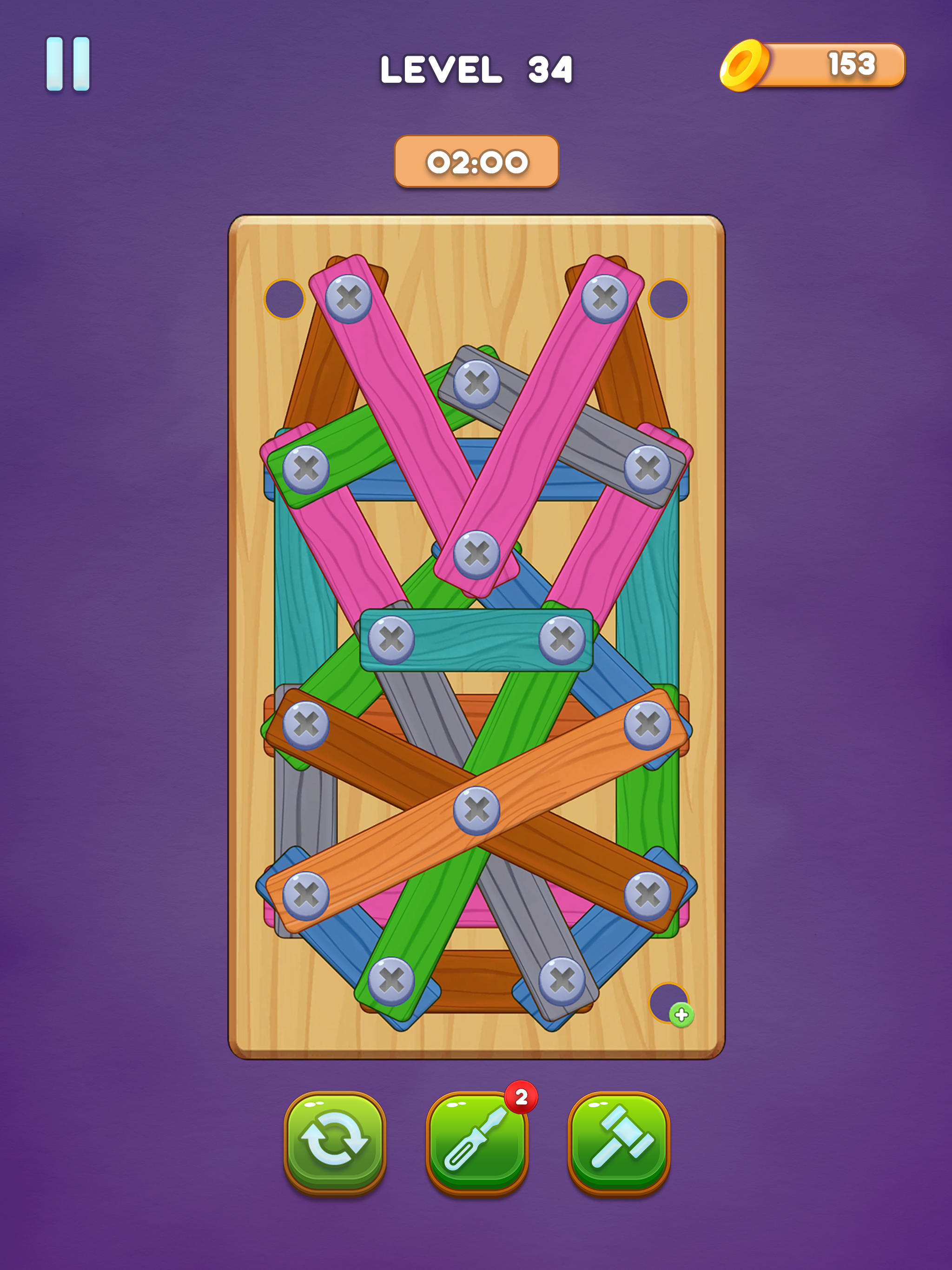 Unscrew Wood Puzzle: Screw Jam Game Screenshot