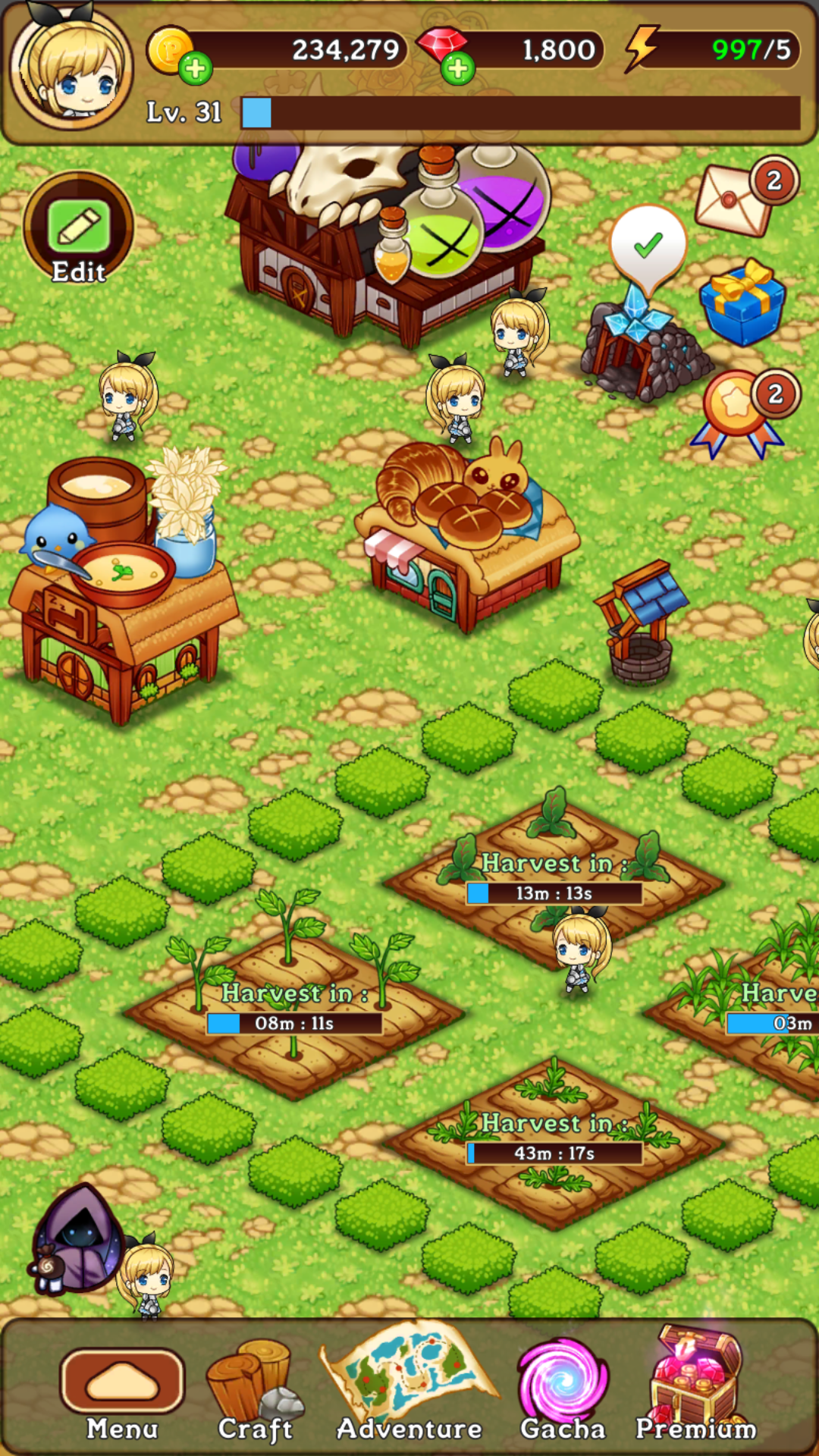 Fantasy Story : 2048 Game Screenshot