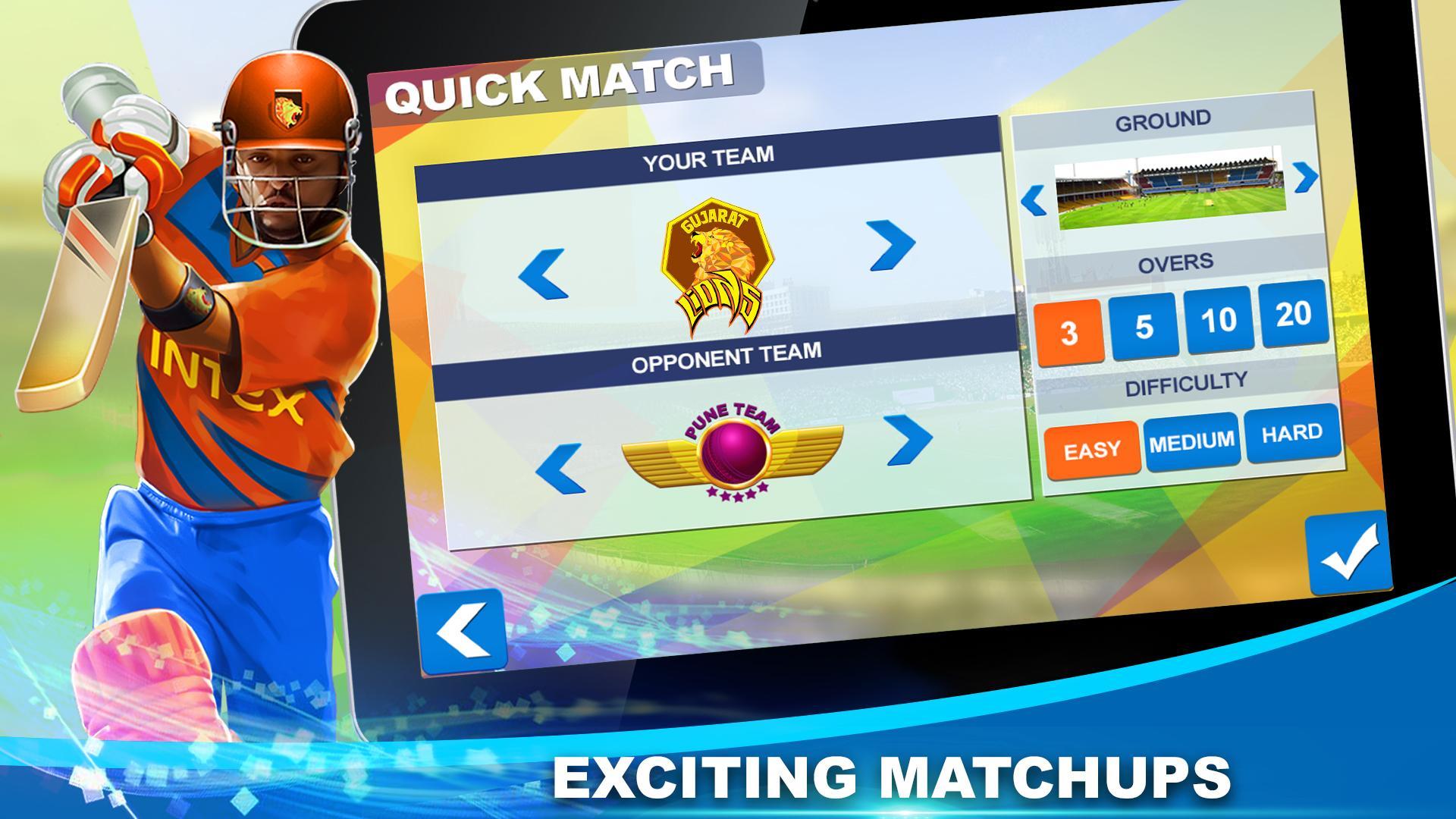 Gujarat Lions T20 Cricket Game 遊戲截圖