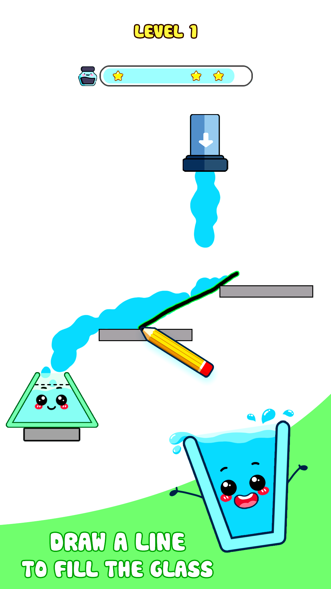 Happy Glass : Draw Line Game android iOS-TapTap