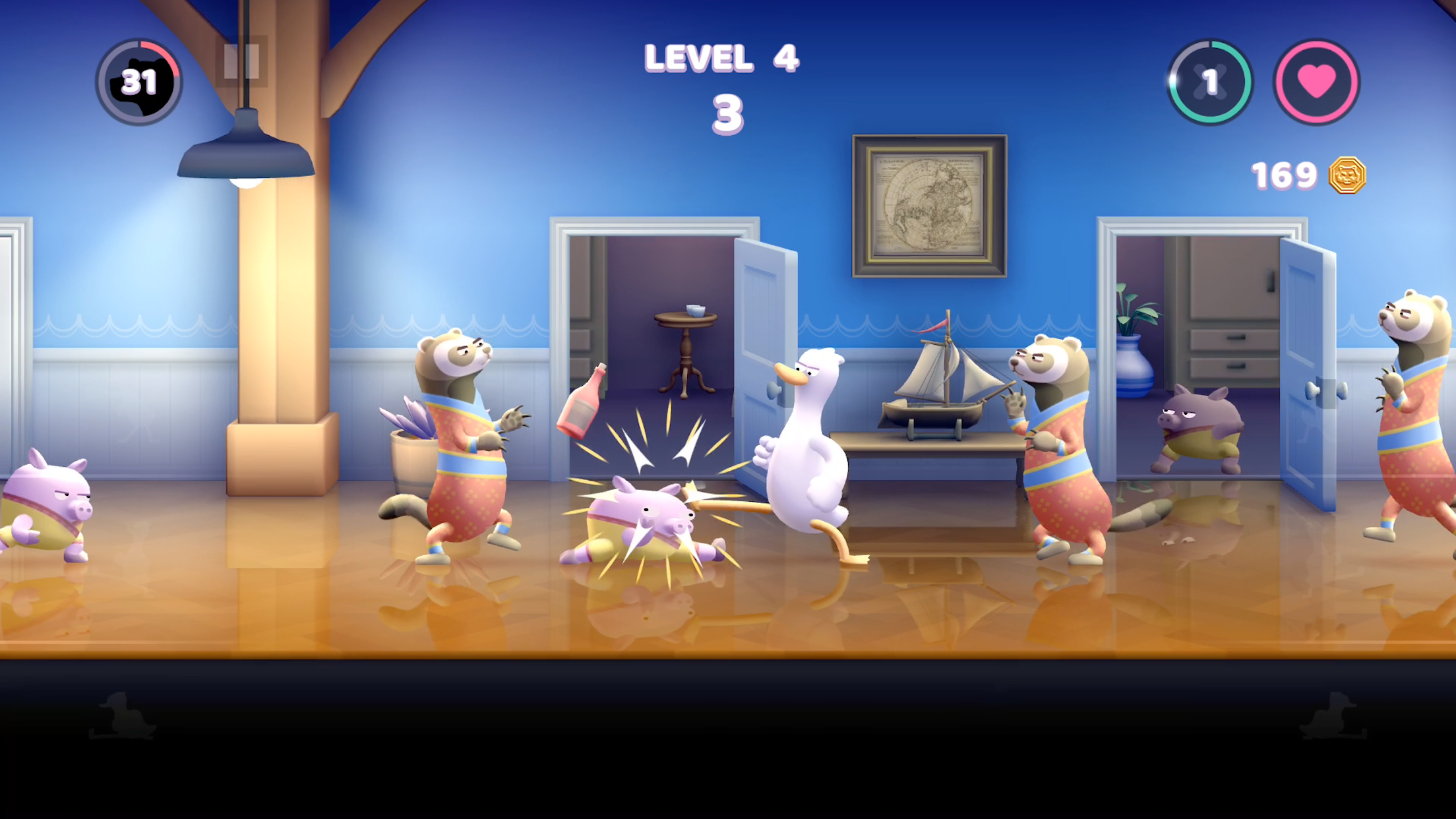 Punch Kick Duck Game Screenshot