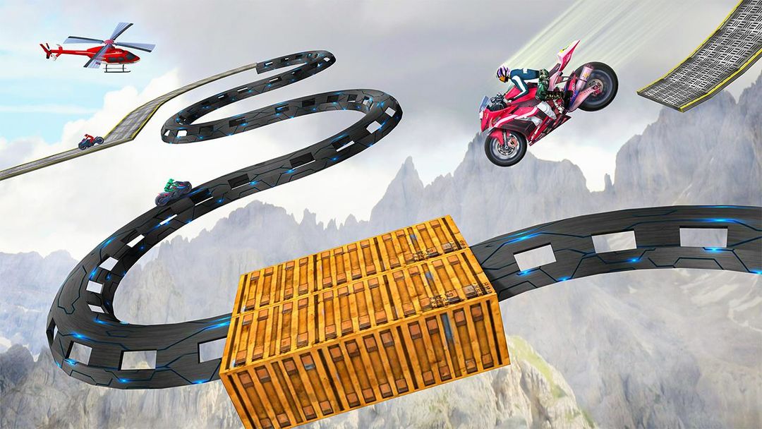 Screenshot of Racing Moto Bike Stunt : Impossible Track Game