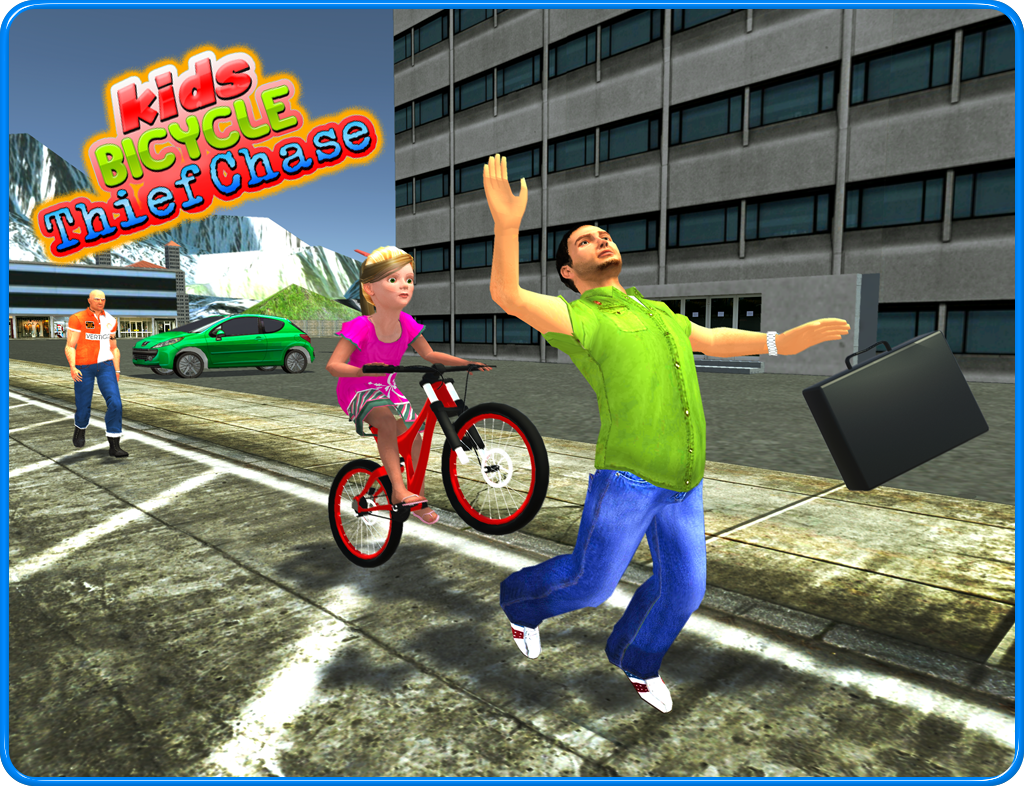 Скриншот игры Kids Bicycle Rider Thief Chase