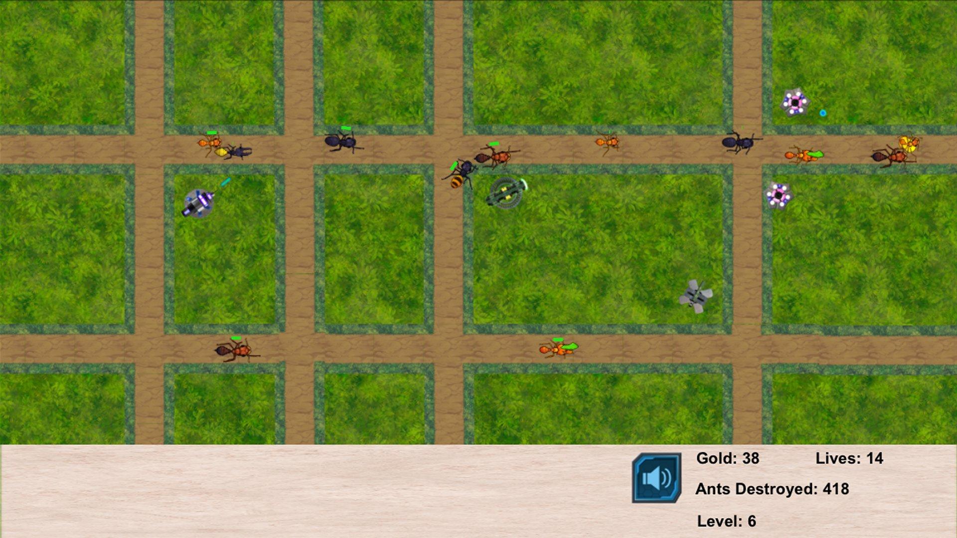 Defeat the Ants TD Game Screenshot