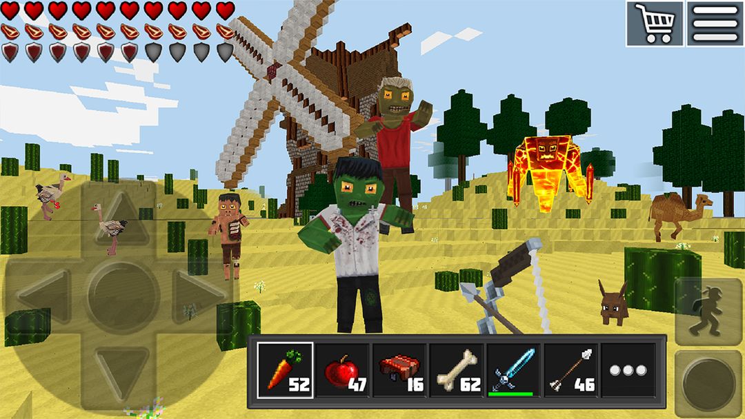 World of Cubes Survival Craft 게임 스크린 샷