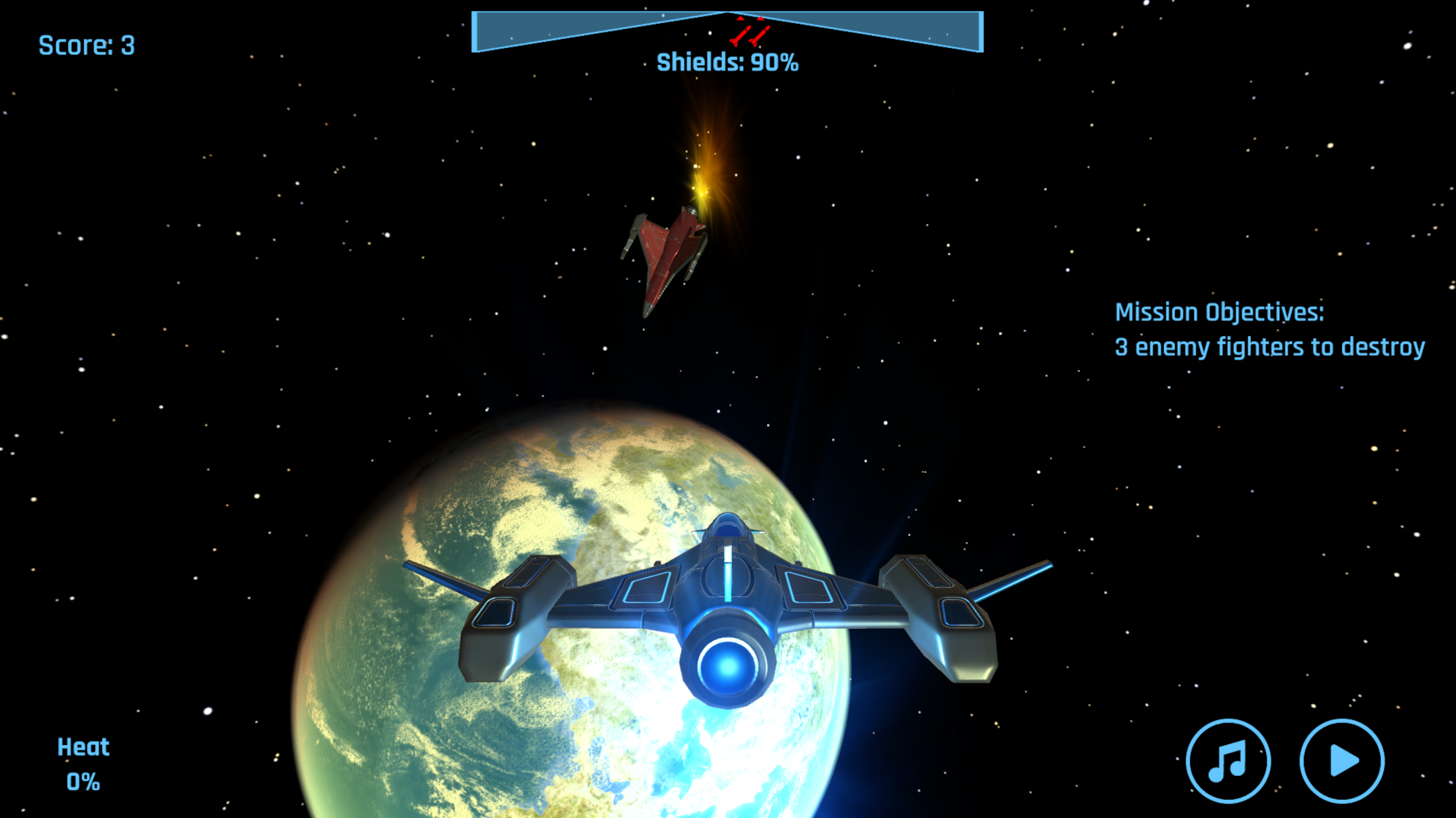 Cuplikan Layar Game Combat Space Patrol
