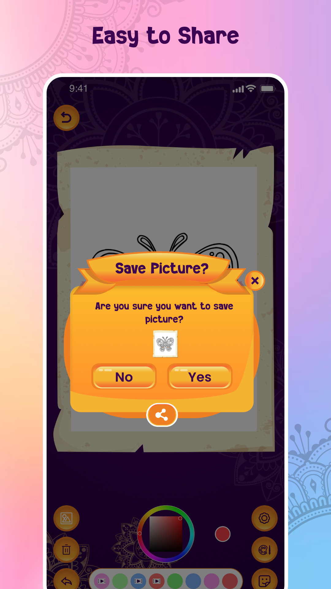 Mandala Coloring Art Book Game Screenshot