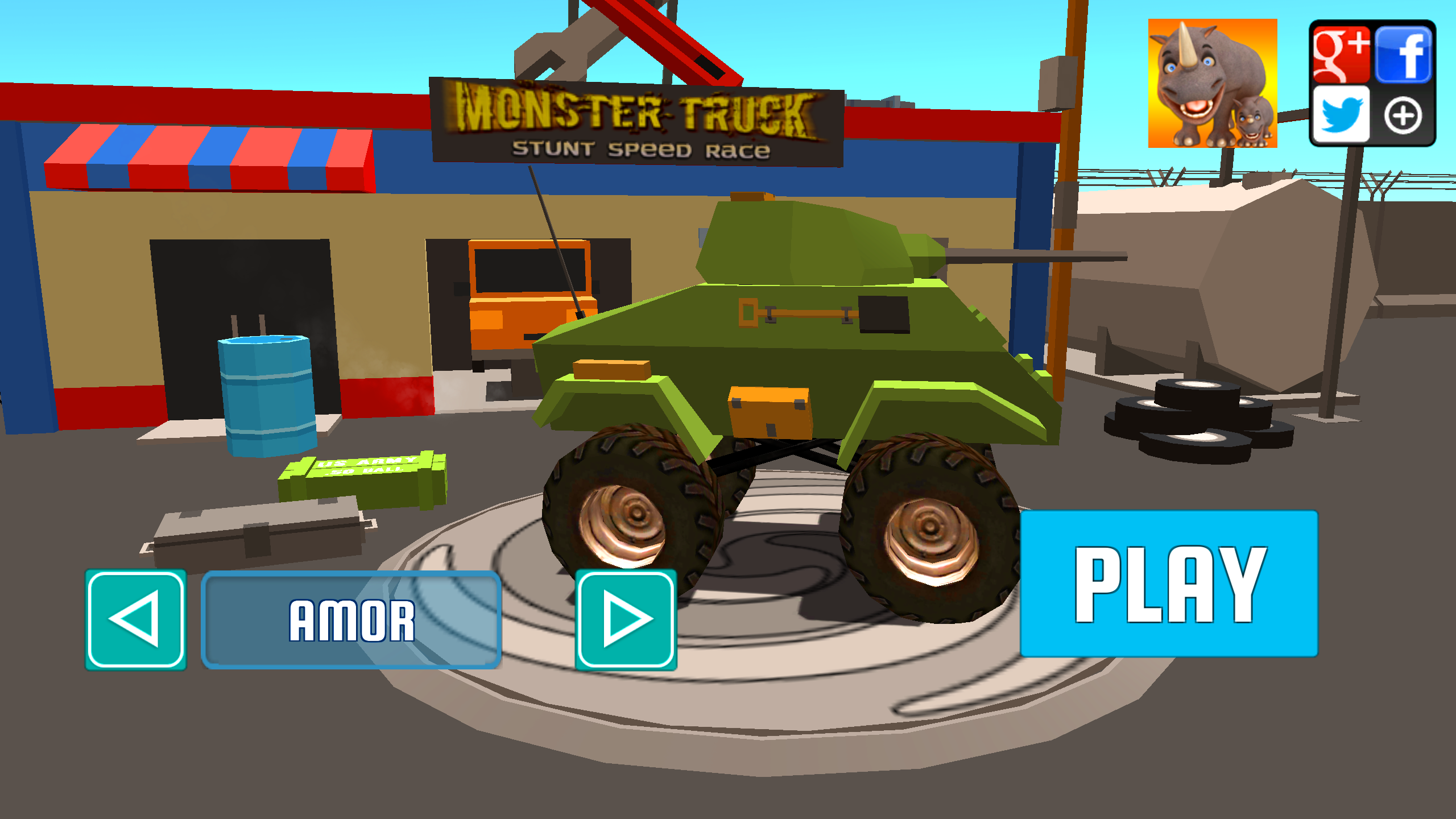 Cuplikan Layar Game Monster Truck Stunt Speed Race