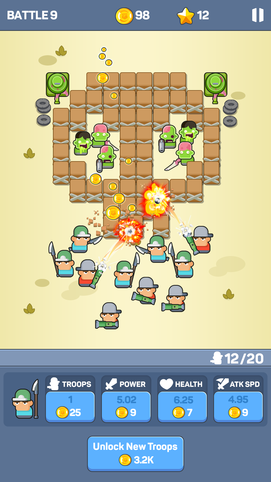 Скриншот игры Idle Warriors