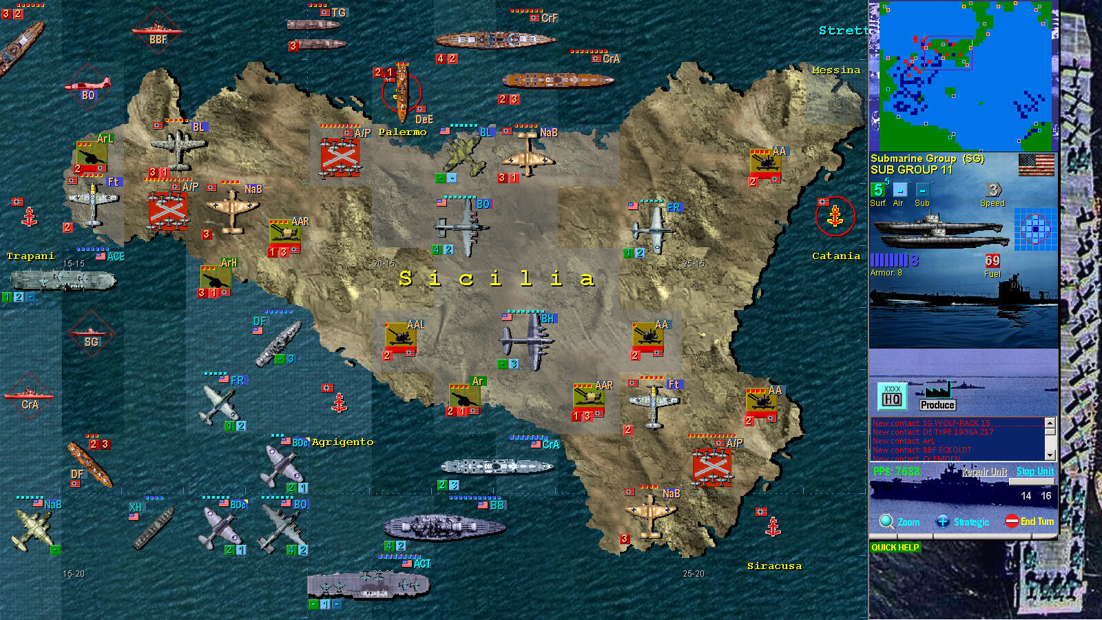 Screenshot of Battleships and Carriers 2