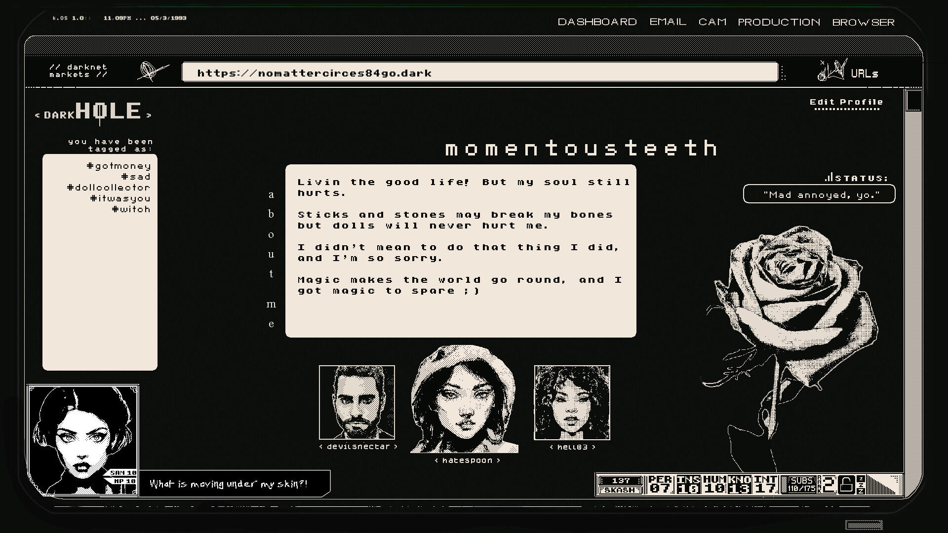 Screenshot of darkwebSTREAMER