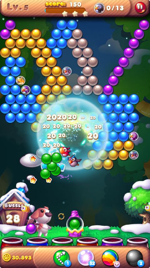 Screenshot of Bubble Bird Rescue 2 - Shoot!