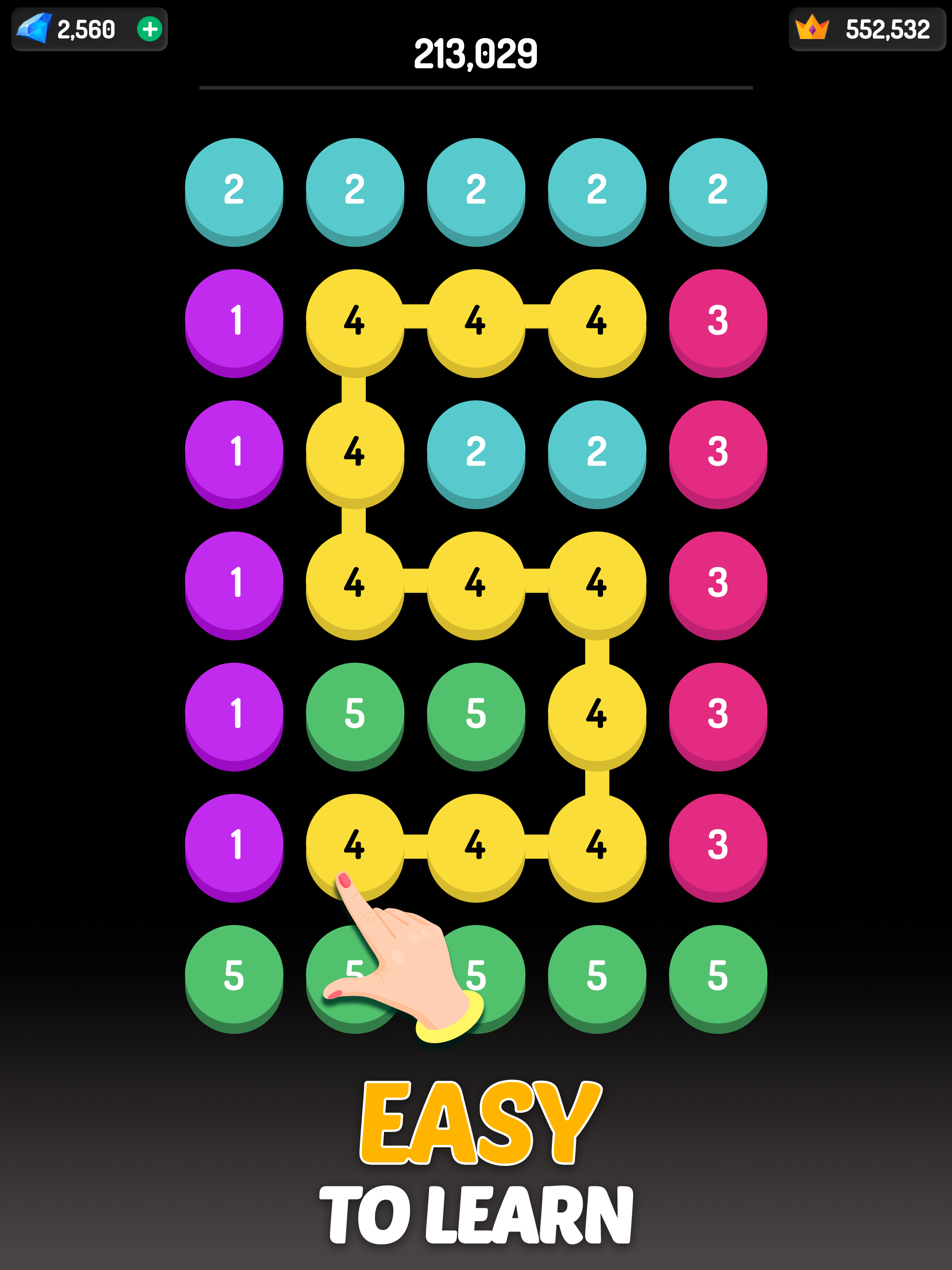 Merge Dots - Number Match Game Game Screenshot