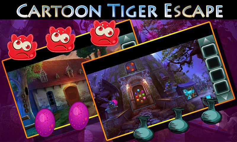 Best Game 446 Cartoon Tiger Escape From Real Cave 게임 스크린 샷