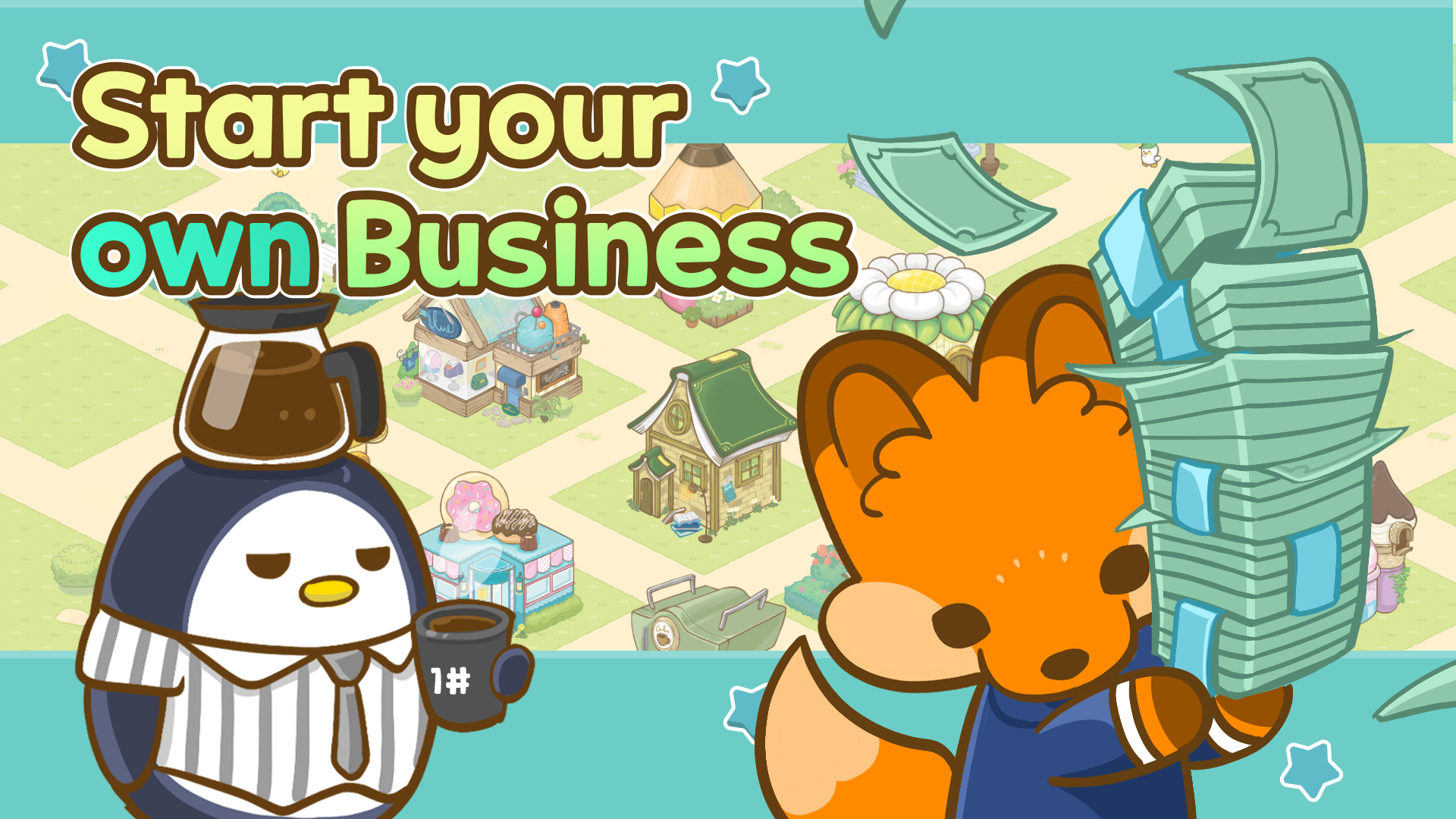 Biz and Town: Business Tycoon Game Screenshot