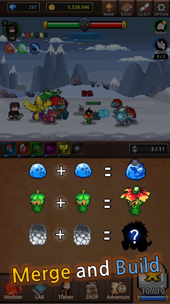 Merge Monster - Monster Collect RPG screenshot game